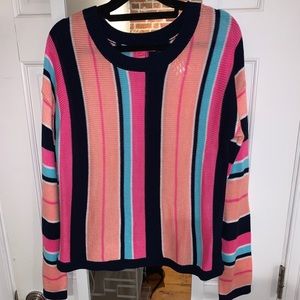 NWOT Navy and pink striped Lilly Pulitzer sweater